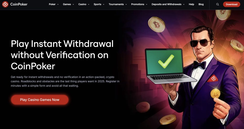 CoinPoker Fast Withdrawal Casino